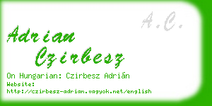 adrian czirbesz business card